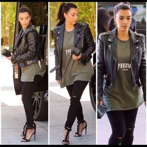 AUTHENTIC BLK DNM LEATHER JACKET SMALL